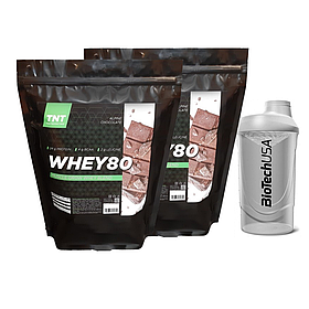 Набір протеїну WHEY 80% TNT (2 кг) з шейкером у подарунок