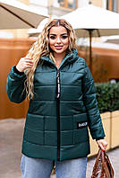 Зимова жіноча куртка на синтепоні дута 48-50, 52-54, 56-58, 60-62 (00187)