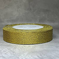 Парчова стрічка 2 см, золото, 23 метра, Золотий