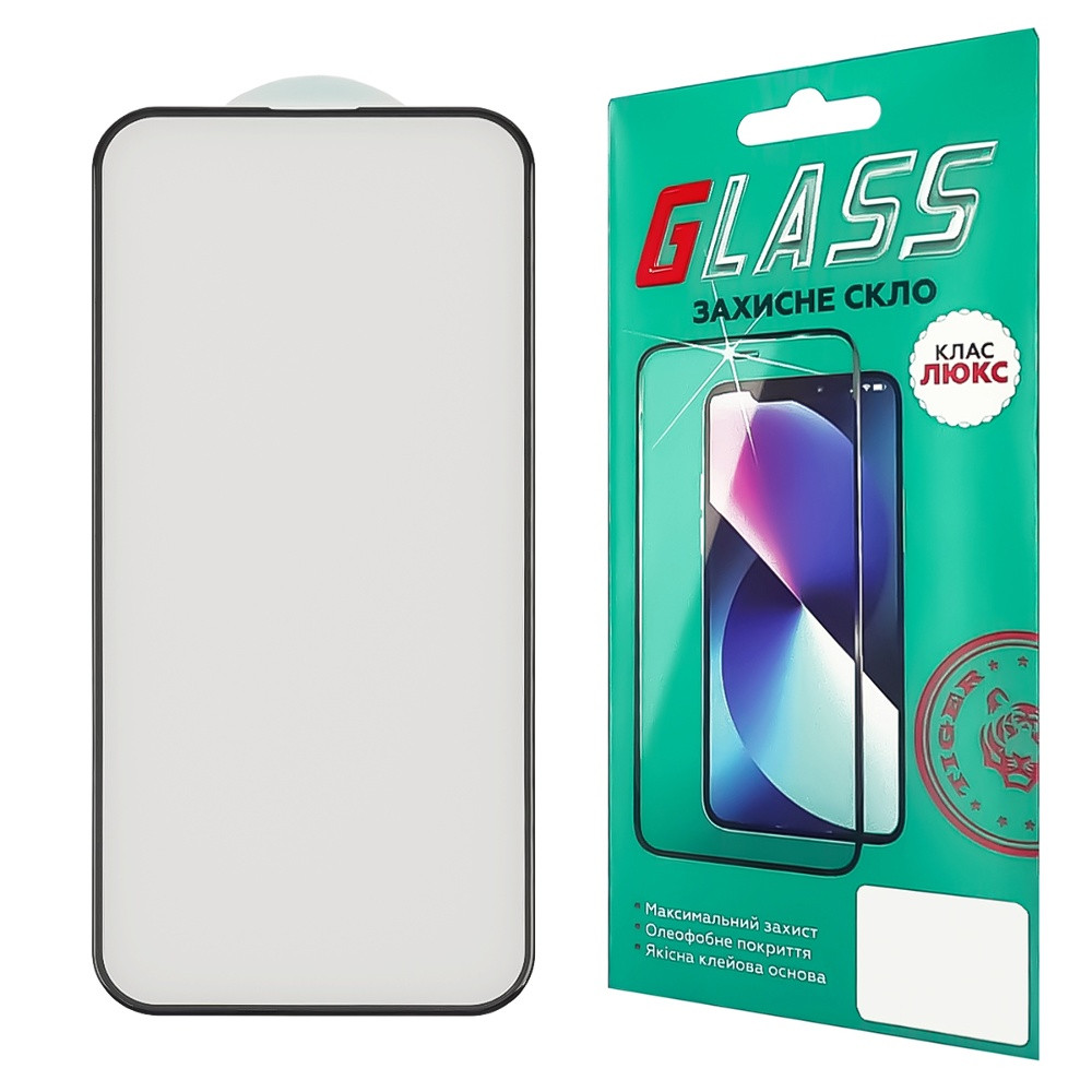 TU Захисне скло для Apple iPhone 14 Pro Max/ iPhone 15 Plus (0.3 мм, 4D чорне) Люкс, фото 1