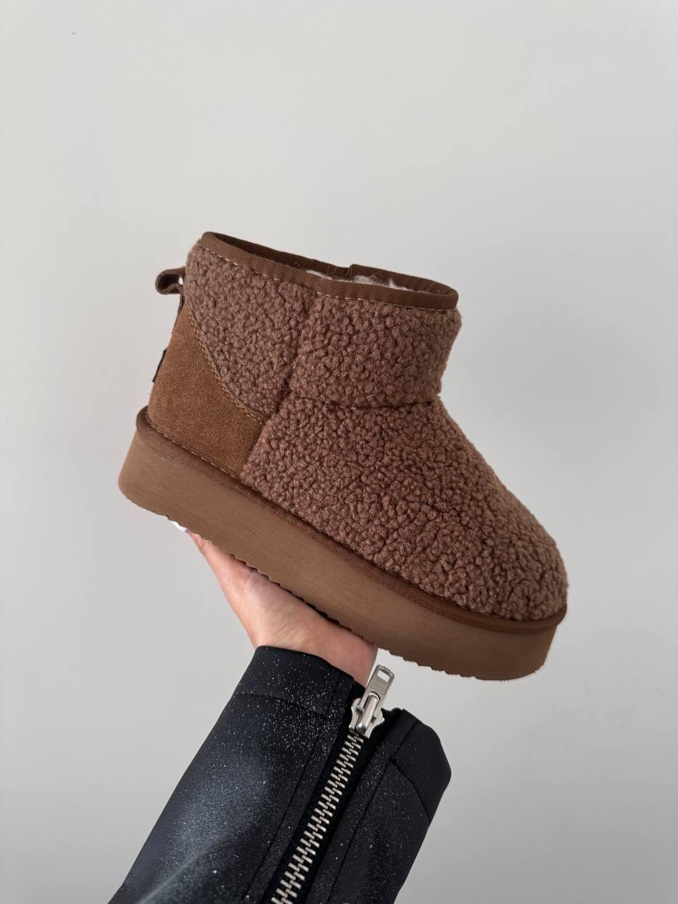 Зимові Жіночі Черевики UGG Ultra Mini Platform Teddy Ginger | рудо-бежеві, теплі, на платформі, розміри 37–41