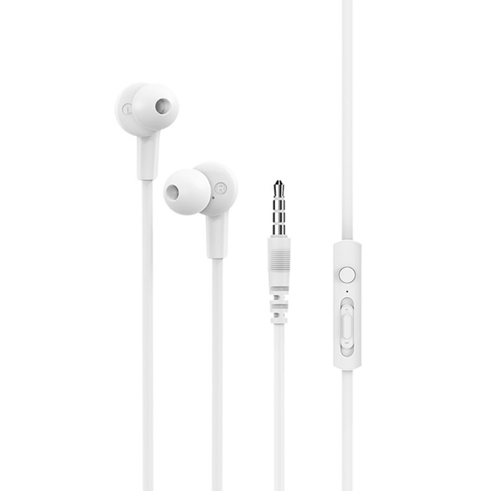 TU Навушники дротові вакуумні Borofone BM37 з мікрофоном білі, фото 1