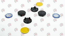 Ковпачок - заглушка диска Mercedes 65/69мм сині з колоском (к-т 4шт)