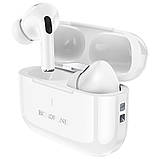 TU Бездротові TWS навушники Borofone BW59 вакуумні white, фото 2
