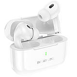 TU Бездротові TWS навушники Borofone BW59 вакуумні white, фото 4