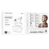 TU Бездротові TWS навушники Borofone BW59 вакуумні white, фото 9