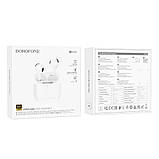 TU Бездротові TWS навушники Borofone BW64 вкладки white, фото 8