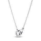 Срібне кольє Pandora з переплетеними кільцями, фото 2