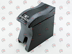 Підлокітник Daewoo Lanos сірий з вишивкою (шкірозамінник) NEW з вигином