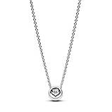 Срібне намисто Pandora "Блискучий круг із паве" 391174C01, фото 2