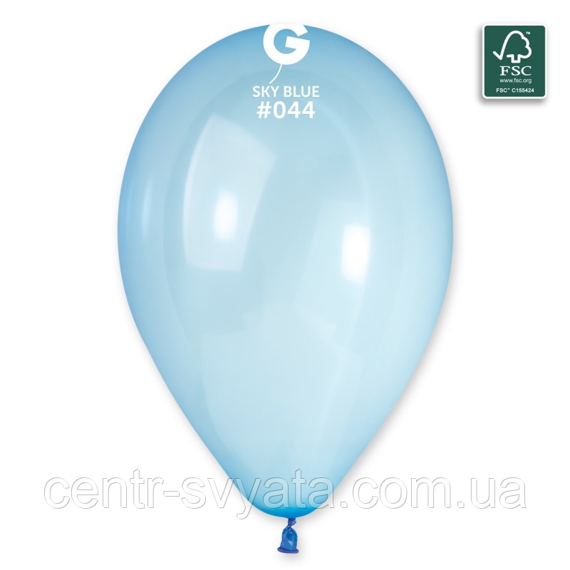 Латексна кулька Gemar 13"(33 см) #044 Кристал льодяник синій