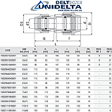 Муфта редукційна компресійна з'єднання для поліетиленових труб Ø 50х32 PN16 PP-B УФ захист Unidelta 1002, фото 2