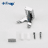 Крючок двойной для ванной Frap F1805-2 с 2-мя накладками, белый/хром, фото 3