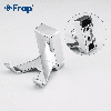 Крючок двойной для ванной Frap F1805-2 с 2-мя накладками, белый/хром, фото 4