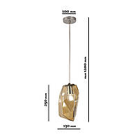 Сучасний підвісний скляний світильник 91603-1 BR