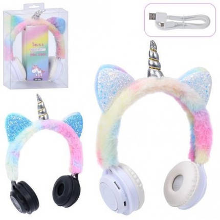 Аксесуари Навушники бездротові Єдиноріг FG240430008Q вушка(плюш) Bluetooth USB в кор., фото 1