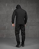 Комплект Костюм Кофта Чорний Тактичний softshell 3в1 police ВТ7928 ТМ, фото 6