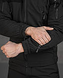 Комплект Костюм Кофта Чорний Тактичний softshell 3в1 police ВТ7928 ТМ, фото 9