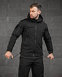 Комплект Костюм Кофта Чорний Тактичний softshell 3в1 police ВТ7928 ТМ, фото 10