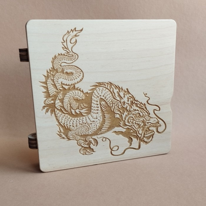 060478к Дерев'яний органайзер для бісеру Блокнотик на 40 комірок, з двома акриловими кришками всередині, кожна комірка, фото 1