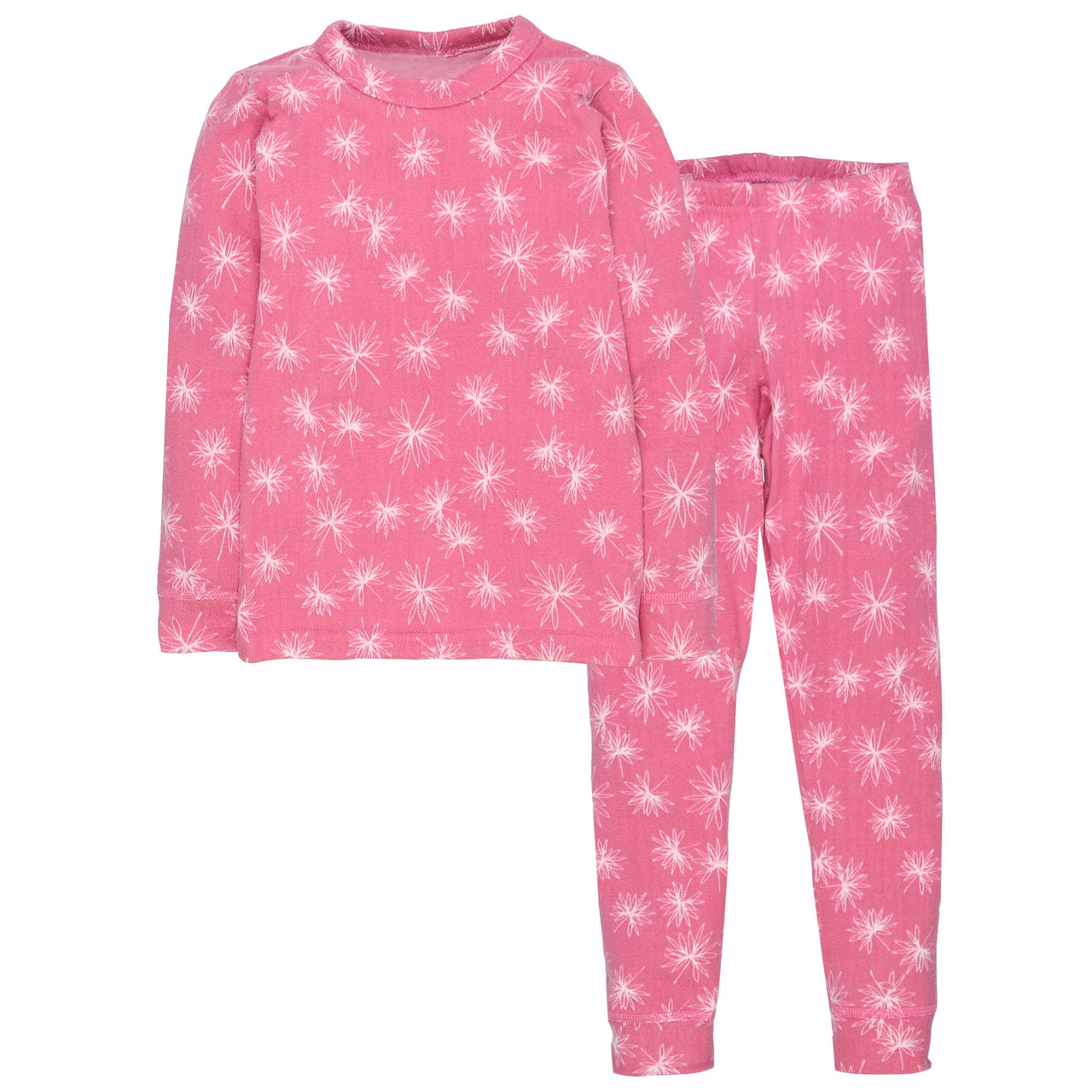 Дитяча бавовняна термо - піжама для дівчинки зріст 110 см (4 - 5 років) Татошка Рожевий з принтом, фото 1