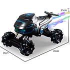Машинка трюкова на радіокеруванні з парою та світлом "Акула" дитяча, Машина на пульті для хлопчика, фото 4