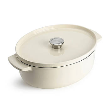 Гусятниця KitchenAid Cast Iron 30 см 5,6 л Мигдалевий крем (CC006062-001)