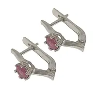 Срібні сережки Яніка з рубіном 2243/9р