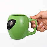 Керамічна чашка Інопланетянин Alien 400 мл зелений (LB-161643), фото 9