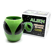 Керамічна чашка Інопланетянин Alien 400 мл зелений (LB-161643)