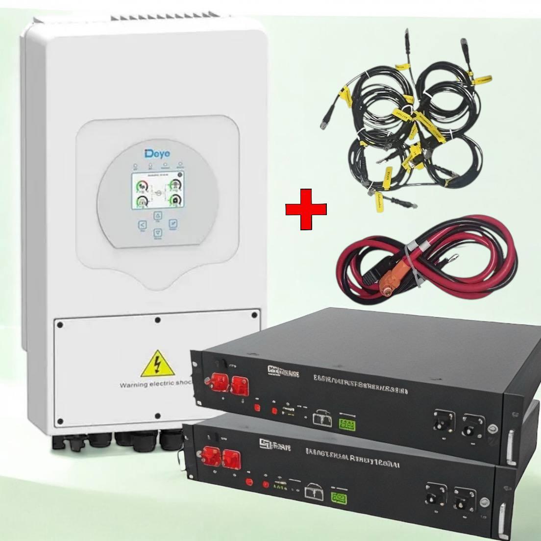5 кВт Deye інвертор + акумулятор DYNESS B4850 LiFePo4 100Ah, резервне живлення