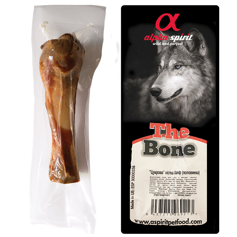 Свиняча кістка "Половинка" Alpha Spirit Ham Bone Half Vacuum 12см