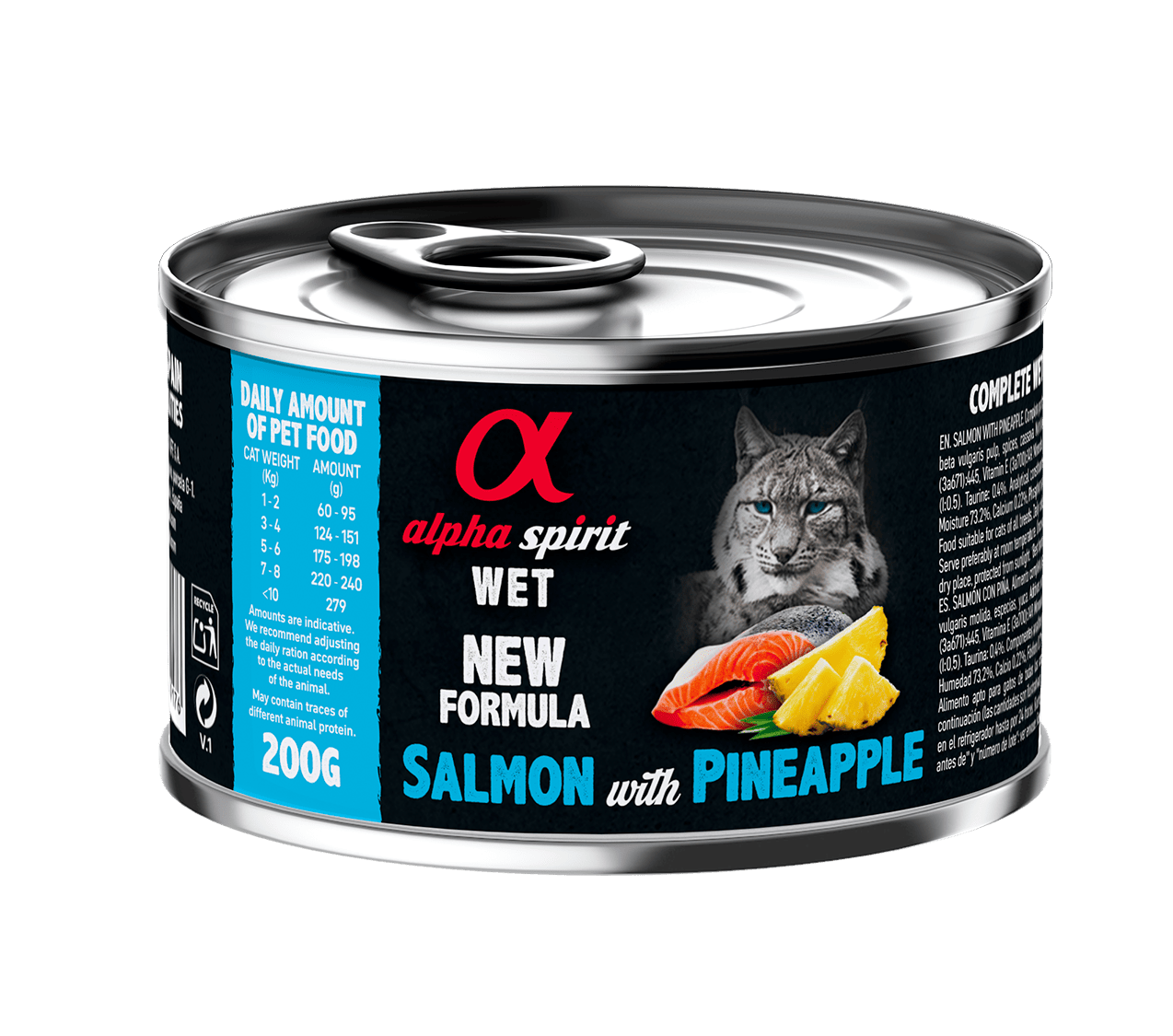 Консерва для котів Alpha Spirit Salmon with Pineapple лосось, ананас 200г, фото 1