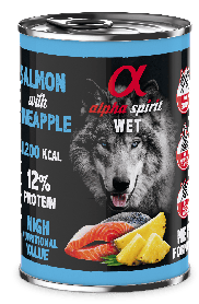Консерва для собак Alpha Spirit Salmon with Pineapple лосось, груша 400г