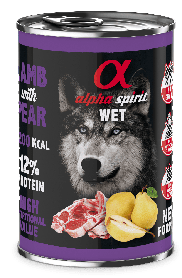 Консерва для собак Alpha Spirit Lamb With Pear ягня, груша 400г