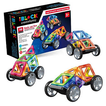 Конструктор магнітний IBLOCK 16 деталей PL-923-527 G-Rich