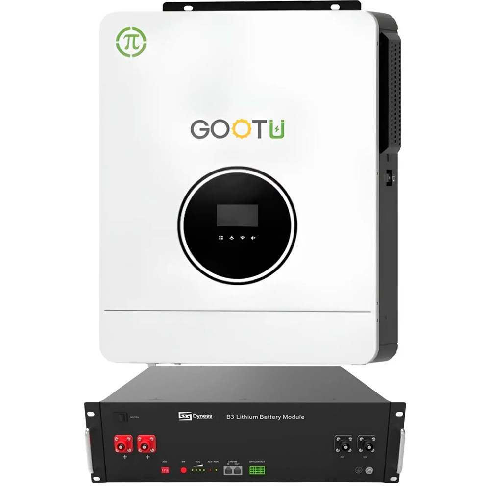 6,2 кВт інвертор Gootu + акумулятор Dyness B3 комплект резервного живлення для дому, квартири