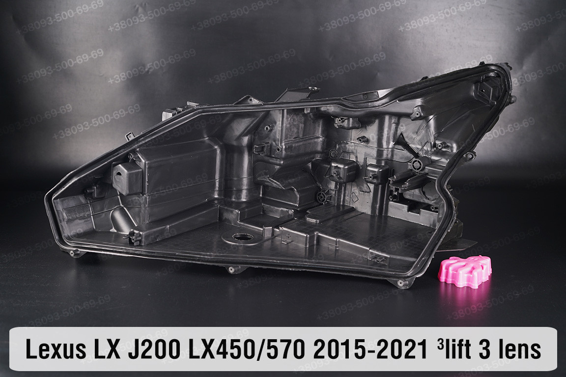 Корпус фари Lexus LX J200 LX450/570 3 лінзи (2015-2021) 3 рест лівий, фото 1