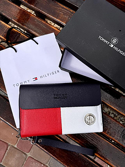 Портмоне (гаманець) чоловіче шкіряне брендове Tommy Hilfiger, 23*14*4см, 940013