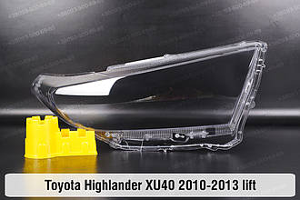 Скло фари Toyota Highlander XU40 (2010-2013) рест ліве
