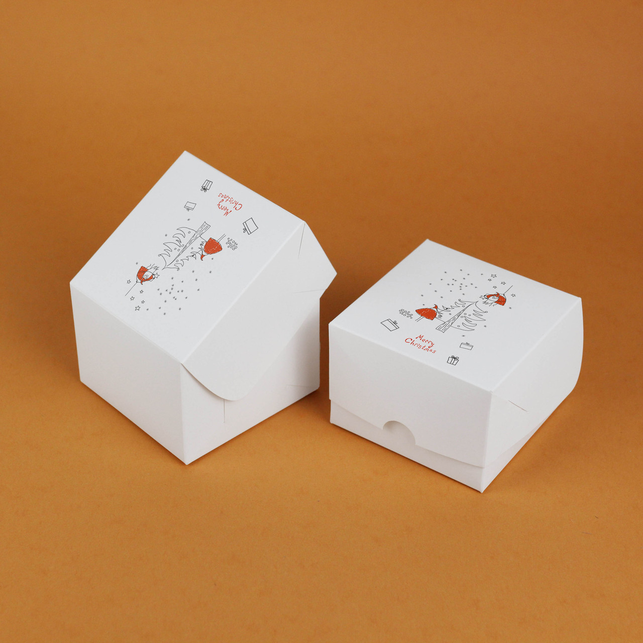 Маленька Коробочка для цукерок 110*110*80 мм Коробка для цукерок на новорічний ранок у садочку, фото 1