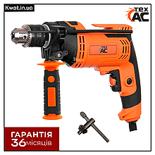 Дриль електричний ударний 1000 Вт Tex.AC ТА-01-210 0-3000 про хв Патрон 13 мм