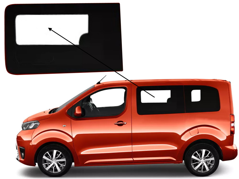 Бічне скло Opel Vivaro 2019-2024 салону переднє ліве коротка база, фото 1