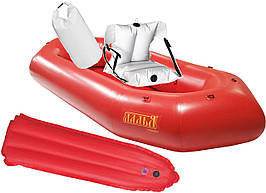 Надувний пакрафт Ладья ЛП-245 Каяк для рибалки та сплавів Червоний 180 кг Вантажопідйомність 1 особа 245 см