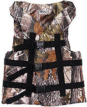 Рятувальний жилет Дубок 50-70 кг камуфляжний з фастексом для риболовлі та водного спорту з поліестеру