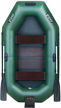 Надувна лодка Ладья ЛТ-240СТ 2-місна з навісним транцем під мотор і слань-ковриком вантажопідйомність 210 кг вага 11.5 кг