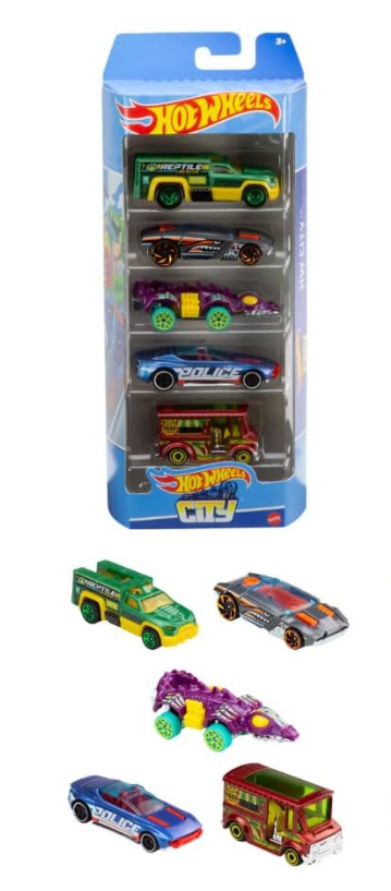 Набір з 5 машинок Хот Вілс Hot Wheels 5-Car Pack of 1:64 Scale Vehicles