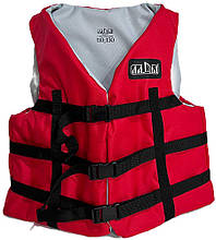 Рятувальний жилет Богатир 110-130 кг червоний міцна тканина для водних та альпіністських видів спорту