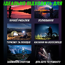 Потужний ліхтар із ультрафіолетом акумуляторний ліхтарик PLD-8059 з регульованим нахилом зумом та USB зарядкою, фото 4
