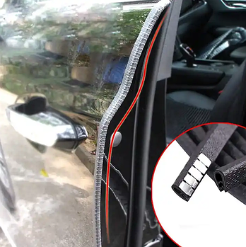 Молдинг накладки на двері авто 500 см сірий, протиударний захист кромок дверей автомобіля